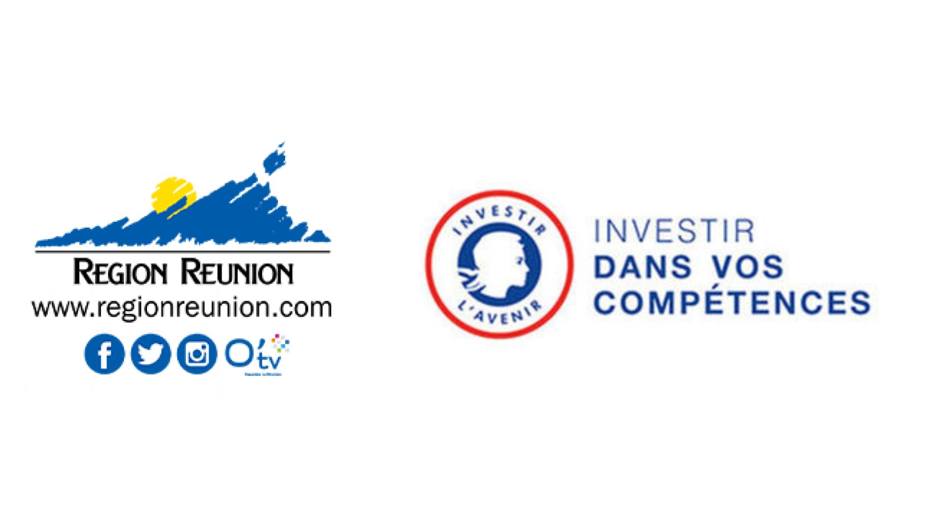 LOGO région réunion / LOGO Investir dans vos compétences